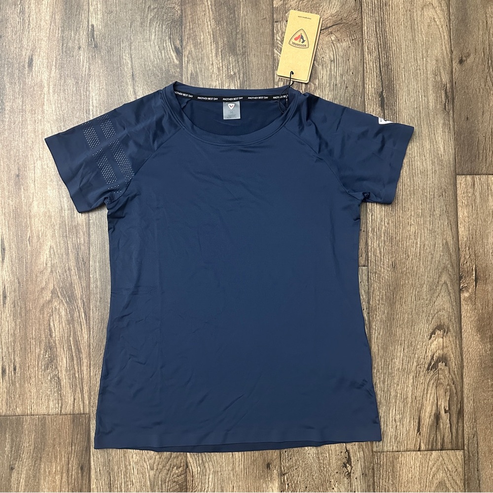 Rossignol Tech Lightweight Activewear T-shirt Women’s Size M Navy Blue